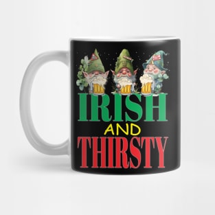 Irish and Thirsty Leprechauns With Beers Funny Clovers St Patrick's Day Mug